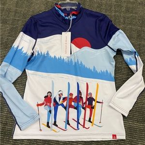 NWT Amiche 1/4 Zip Graphic pullover by Krimson Klover!